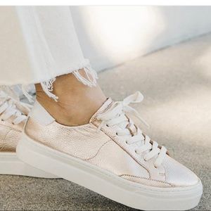 Soludos Ibiza Platform Sneaker- Color:Rose Metallic Size:6.5